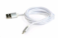 CABLEXPERT Kabel USB 2.0 Lightning (IP5 a vyšší) nabíjecí a synchronizační kabel, opletený, 1,8m, stříbrný, blister