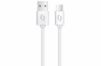 Datový kabel ALIGATOR 2A USB-C 1m, bílý