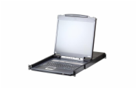 ATEN CL5708IN 8-Port PS/2-USB VGA 19" LCD KVM over IP Switch with Daisy-Chain Port and USB Peripheral Support