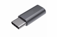 PREMIUMCORD Adaptér USB 3.1 C/male - USB 2.0 Micro-B/female, kovově šedý