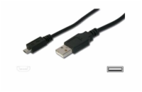 PREMIUMCORD Kabel USB 2.0 A-Micro B propojovací 0,2m (černý)