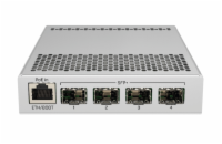 MikroTik Cloud Router Switch CRS305-1G-4S+IN, Dual Boot (SwitchOS, RouterOS), 800MHz, 512MB RAM, 4xSFP+, vč.L5