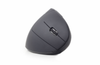 Gembird Myš MUSW-ERGO-01, vertikální, černá, bezdrátová, USB receiver