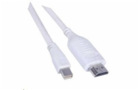 PREMIUMCORD Kabel Mini DisplayPort - HDMI 5m, bílý