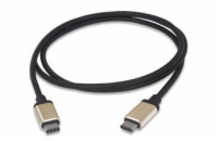 PremiumCord Kabel USB 3.1 konektor C/male - USB 3.1 konektor C/male, 1m hliníkové konektory