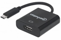 Manhattan 151788 MANHATTAN převodník z USB 3.1 na HDMI (Type-C Male to HDMI Female, Black) PC / Apple MacBook