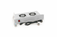 19" horiz.vent.j.2xVent.-220V/46W termost.2U černá