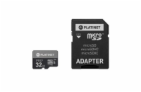 PLATINET microSDHC  SECURE DIGITAL + ADAPTER SD 32GB class10 UIII 90MB/s [44003]