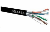 Solarix Kabel STP drát CAT6A STP PE Fca 500m/cívka SXKD-6A-STP-PE