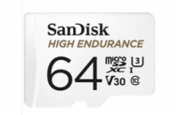 SanDisk High Endurance/micro SDXC/64GB/100MBps/UHS-I U3 / Class 10/+ Adaptér