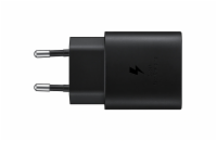 Samsung cestovní nabíječka EP-TA800XBE, Quickcharge 25W, kabel USB-C, černá