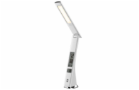 IMMAX LED stolní lampička Cuckoo/ 5W/ 200lm/ 5V/1A/ 3 stupně stmívání/ sklápěcí rameno/ možnost vypnutí LCD/ USB/ bílá