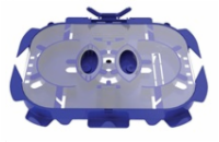 Optická kazeta OPTRONICS s hřebínky až pro 24 svarů, transparentní víčko, 2 výklopné držáky