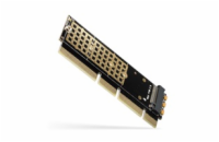 AXAGON PCEM2-1U, PCIe x16/x8/x4 - M.2 NVMe M-key slot adaptér, 1U