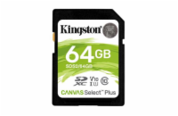 KINGSTON 64GB SDXC CANVAS Plus Class10 UHS-I 100MB/s Read Flash Card