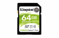 Kingston SDXC karta 64GB SecureDigital Canvas Select Plus (SDXC) 100R Class 10 UHS-I