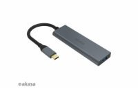 AKASA Hub USB-C 4x USB 3.0 port, Aluminium