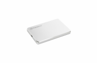 TRANSCEND 1TB StoreJet 25C3S, 2.5", USB-C (3.1 Gen 1) Stylový externí hard disk, ultra-tenký, stříbrný