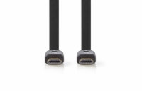 NEDIS High Speed HDMI kabel s ethernetem/ 4K@30Hz/ zlacené konektory HDMI-HDMI/ plochý/ černý/ box/ 2m