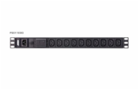 Aten PE0110S Základní 1U PDU s přepěťovou ochranou 10A vstup C14 výstup 10x C13