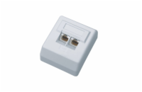 DATACOM Datová zásuvka UTP CAT6 2xRJ45 na omítku 45st. bílá