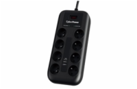 CyberPower Surge Buster P0820SUF0-DE CyberPower přepěťová ochrana, 8 českých zásuvek, 2x USB