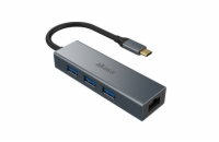 AKASA adaptér USB Type-C 4-In-1 Hub with Ethernet