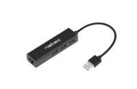 Natec Dragonfly rozbočovač 3x USB 2.0 HUB + RJ45