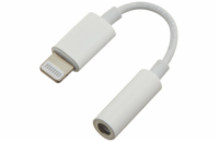 PREMIUMCORD Apple Lightning audio redukční kabel na 3.5 mm stereo jack/female, bílý