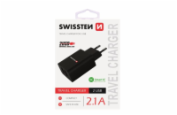 Swissten Síťový Adaptér Smart Ic 2X Usb 2,1A Power Černý