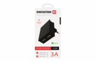 Swissten Síťový Adaptér Smart Ic 2X Usb 3A Power Černý