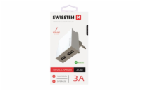 Swissten Síťový Adaptér Smart Ic 2X Usb 3A Power Bílý