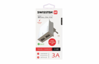 Swissten Síťový Adaptér Smart Ic 2X Usb 3A Power + Datový Kabel Usb / Lightning Mfi 1,2 M Bílý