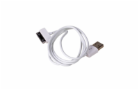 Akyga kabel USB-Apple 30-pin 1.0m/bílá