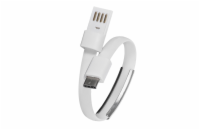 Akyga adaptér USB-A /USB type C 23cm/ABS/bílá