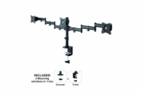 Neomounts Select NM-D135D3BLACK/Držák displeje/na stůl/10-27"/svorka+průchodka/VESA 100X100/nosn.3x 8kg/3 displeje/černý