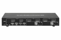 TECHLY 101928 2-port DisplayPort/USB dual-monitor KVM switch 2x1 with audio