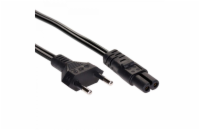 Akyga napájecí kabel 0.5m/250V/PVC/černá 