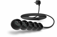 CONNECT IT prodlužovací kabel 230 V, 5 zásuvek, 5 m, bez vypínače (černý)