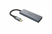 Akasa AK-CBCA19-18BK AKASA adaptér 4-In-1 USB Type-C na HDMI 4K@30Hz, USB Type-C a USB-A