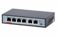 MaxLink PoE switch PSBT-6-4P-250 (náhrada za PSAT-6-4P-250), 6x LAN/4x PoE 250m, 802.3af/at/bt