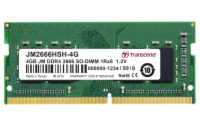 Transcend SODIMM DDR4 4GB 2666MHz CL19 TS2666HSH-4G SODIMM DDR4 4GB 2666MHz TRANSCEND 1Rx8 512Mx8 CL19 1.2V