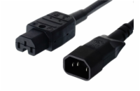 PREMIUMCORD Kabel napájecí 230V prodlužovací 2m (konektory IEC320 C14 - C15)