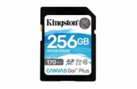 Kingston SDXC Class 10 256 GB SDG3/256GB Kingston SDXC karta 256GB SecureDigital Canvas Go! Plus (SDXC) Card, 170R 90W Class 10 UHS-I U3 V30