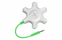 Belkin RockStar rozbočovací adaptér 5 portů 3.5 jack pro připojení sluchátek - bílý
