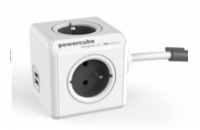 Allocacoc PowerCube Extended USB Grey (1,5m)