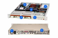 SUPERMICRO 1U chassis 2x 3,5" HS SAS/SATA, bez zdroje