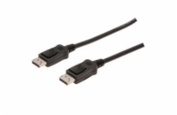 Digitus Assmann AK-340100-150-S Digitus Připojovací kabel DisplayPort, DP M/M, 15,0 m, s blokováním Full HD 1080p, bl