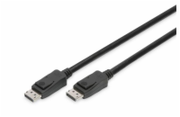 DIGITUS Připojovací kabel DisplayPort, DP M / M, 3,0 m, Ultra HD 8K, verze 1.3 / 1.4, bl