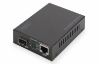 DIGITUS Professional Gigabit PoE media converter, RJ45 / SFP, PSE